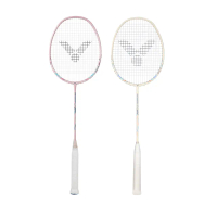 【VICTOR 勝利體育】THRUSTER K 7 PRO 穿線拍(TK-7 PRO I/A 亮粉色/米白色)