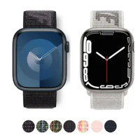 Nylon Sport Strap for Apple Watch Band 49mm for Nike Watchband Loop Bracelet iWatch 9 8 7 6 5 se2 Ultra 2 45mm 44mm 41mm 42mm 38