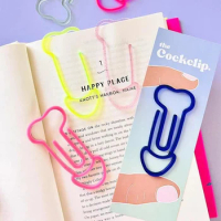 Fun Book Clip Creative Cock Paper Clips Plastic Colourful Bookmarks