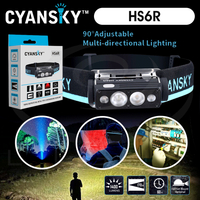 【錸特光電】CYANSKY HS6R 1400流明 三光源 強光頭燈 USB-C充電 高顯色 高亮LED 工作燈 防水