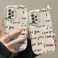 เคสโทรศัพท์สำหรับ Samsung A52 4G A52S 5G/A52 5G Love you 100 ครั้ง ปกวันวาเลนไทน์ ลายไอศกรีมคลื่น นุ
