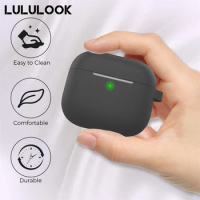 Lululook Silicone Cover Case For Apple AirPods 3 With Keychain Wireless Bluetooth Protective Case Earphone Accessories Fundas