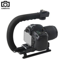 U-Grip Hot Shoe Mount Video Action Stabilizer Handle Grip Rig for Canon Nikon Sony DSLR Camera iPhone 7 Gopro Mini DV Camcorder