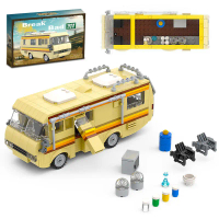 Set Bangunan, Tema Breaking Bad, Aksesori Mainan Bas, Mainan RV DIY Pendidikan, Sesuai untuk Majlis 