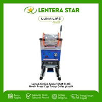 Luna Life Cup Sealer Jumbo 22 Oz CSM 01 03–Mesin Press Tutup Gelas Plastik Otomatis 300-500 Cup/Jam 