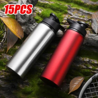 Portable Stainless Steel Bicycle Water Bottle Straight Drinking Outdoors Sports Travel Kettle Metal Water Bottle
