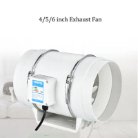 220V Electric Exhaust Fan Home Silent Inline Pipe Duct Fan Powerful Air Blower Kitchen Bathroom Vent Ventilation Fans