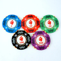 10PCS/LOT Casino Ceramic Poker Chip Set for Party Board Game Wholesale