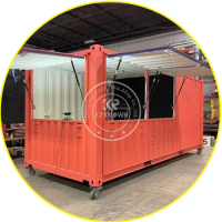 Factory Customized Assembly Prefab Mobile Fast Food Container House Coffee Shop Container Bar 20ft 40ft Prefabricated House