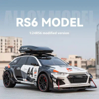1:24 Audi RS6 Avant DTM ABT Metal Diecast Racing Car Koleksi Pajangan Hadiah Mainan Mobil Sport