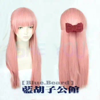 Wotaku ni Koi wa Muzukashii Otaku Momose Narumi 70cm Long Orange Pink Cosplay Hair Wig + Bow Hairpin