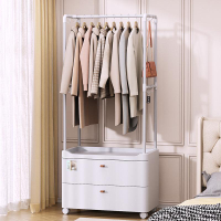 衣服收納箱掛衣架落地臥室可移動帶抽屜柜子衣服收納架簡易衣帽架