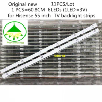 11 PCS/Lot Original new TV LED Strip for Hisense LED55K20JD 55 inch 6LED TV backlight strips 608mm SVH550AB1 6LED REV0 131030