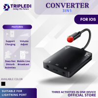 TRIPLEDI Audio Converter Lightning to Dual Jack 3.5mm Aux TD5102 Aluminium Alloy Hi-Res 32Bit 384KHz