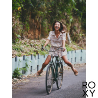 【ROXY】女款 女裝 短袖連身短褲 連身褲 REAL YESTERDAY(米黃)