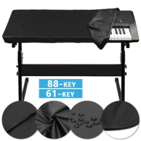 61/88 Key Digital Electronic Piano Cover Fabric Light Thin Piano Keyboard Covers Breathable Heat Radiation Dustproof Foldable
