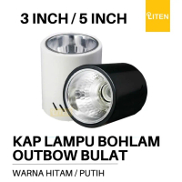 Kap Lampu Downlight Outbow BULAT 3.5 inch 3.5\ / 5 Inch 5\" Bohlam LED 7w 12w 15w Fitting E27 Rumah 