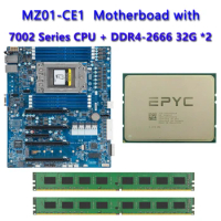 MZ01-CE1 REV2.X Motherboard +EPYC 7F72 7F52 7F32 7H12 7742 7402P 7702P 7662 7642 7552 7542 7532 7502P CPU 64GB DDR4 3200mhz RAM