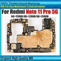 Global Working For Xiaomi REDMI note 11 pro 5G Motherboard 128GB 256GB Original Unlocked Logic Board Full chips Mainboard