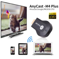 For AnyCast M4 Plus Wireless WiFi Dongle Receiver 1080P Display HDMI Media Video Streamer Switch-free TV Stick DLNA Airplay