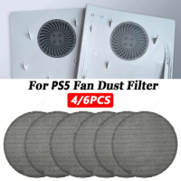 4/6PCS Replacement Fan Dust Filter Breathable Ventilation Dust Guard for Sony PlayStation 5 Game Console Heat Dissipation Covers