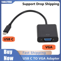 USB C to VGA Converter Cable Adapter Type-C USB 3.1 to VGA Adaptor for MacBook Pro MacBook Air 2019 Samsung Galaxy S9/S8