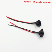 2pc Car 5202 H16 2504 PSX24W Female Male Socket Wire Relay Harness Cable Connector For LED 5202 H16 Led Fog Light Lamps