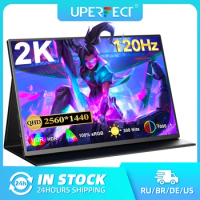 UPERFECT 2K Portable Gaming Monitor 120Hz 15.6" HDR IPS Matte Computer Display External Second Screen for Switch Xbox PS4/5 Game
