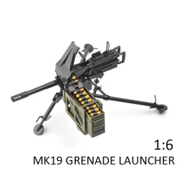 1/6 MK19 Grenade Launcher 4D Gun Model Assemble Military Accessories for 1:6 Soldier