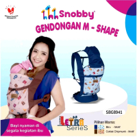 Gendongan Bayi Ransel M-Shape Snobby Letra Series - Gendongan Baby Newborn - Gendongan M-Shape Snobb