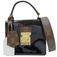 【二手名牌BRAND OFF】LOUIS VUITTON LV 路易威登【再降價】黑色漆皮 白色Epi水波紋 原花帆布 两用包