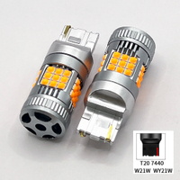 ไฟเลี้ยว LED กระพริบปกติ T20 BA15S BAU15S มีพัดลมในตัว 36 ชิพ SMD 3030 Convex 3D ความสว่างสูง
