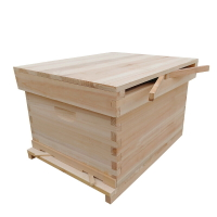 蜂箱 蜜蜂蜂箱十框不煮蠟杉木平箱中蜂意蜂巢箱桶全套專用養蜂工具【MJ18040】