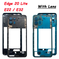 6.7" New For Motorola Edge 20 Lite XT2139-1 Middle Frame Front Housing Bezel Replacement For Motorola E22 E32 Middle Frame