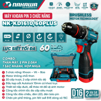 Máy khoan pin 3 chức năng 16V NAKAWA NK-KD1610/60PLUS