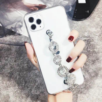 Bling Bracelet Chain Crystal Cases For XiaoMi 11 Lite 11 Ultra 12 11 Pro Mi 10S 10T 9T Pro 10Lite Mi 10 9 8 Pro 9SE Mi 8SE 8Lite