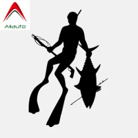 Aliauto Funny Car Sticker Spear Fishing Diving Speargun Weight Belt Snorkel Vinyl Accessories PVC Decal for Toyota,16cm*11cm