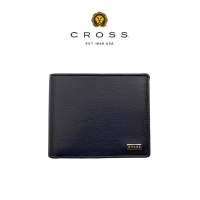 【CROSS】台灣總經銷 限量2折 頂級NAPPA小牛皮8卡皮夾 艾維斯系列 全新專櫃展示品(深藍色 贈禮盒提袋)