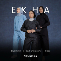 Ekha Set Nammana one set setelan wanita setelan wanita linen Set Kemeja Wanita Panjang Setelan Celan