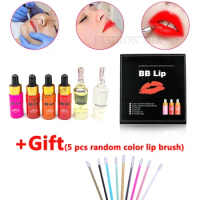 BB Lip Serum Kit Lip Gloss Ampoule Essence Glow Pigment Permanent Makeup Lipstick Korean Cosmetics for Lip Microneedle Treatment
