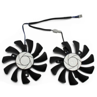 HOT-75Mm 2Pin Gtx1050ti GPU Cooler DUAL Fan For MSI Geforce GTX 1050Ti GTX-1050-Ti-4GT-OC Graphic Card Cooling
