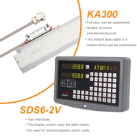 Lathe Mill CNC Sino Dro SDS6-2V/3V Set Digital Readout Kit Linear Scale 5U 5V TTL KA-300 Optical Glass Scale 120MM to 1020MM