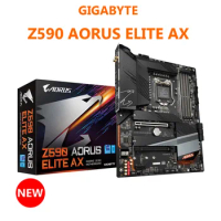 GIGABYTE Z590 AORUS ELITE AX LGA 1200 Intel Z590 ATX Motherboard DDR4 Triple M.2 PCIe 4.0 USB 3.2 Gen2X2 Type-C Intel WIFI 6