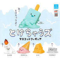 全套5款 日本正版 快融化的公仔 扭蛋 轉蛋 蠟燭 冰淇淋 起司 冰棒 Qualia - 376256