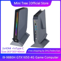 Intel Core i9 Mini Gaming PC 9880H Nvidia GTX1650 4G GTX1050 3G 2xDDR4 2xM.2 NVMe Windows11 Gamer Desktop Computer 3x4K Display