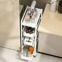 廚房 夾縫 置物架 落地多層冰箱縫隙架可移動 抽屜式儲物 收納 架 24cm寬