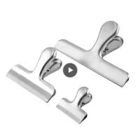Stainless Steel Bag Clipsf For Food Heavy Duty Metal Silver Food Clips Office Paper Clamps Air Tight Seal Snack Clips