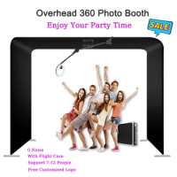 Overhead 360 Photo Booth With Truss Remote Control Automatic 360 Video Photobooth Portable Top Spinner 360 Photobooths