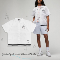 Nike 襯衫 Jordan Sport DNA Statement 白 男款 翻領 喬丹 AJ DM1417-100