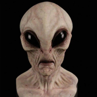 Topeng Alien Topeng Wajah Halloween Cosplay Karakter Alien Pasti Ori